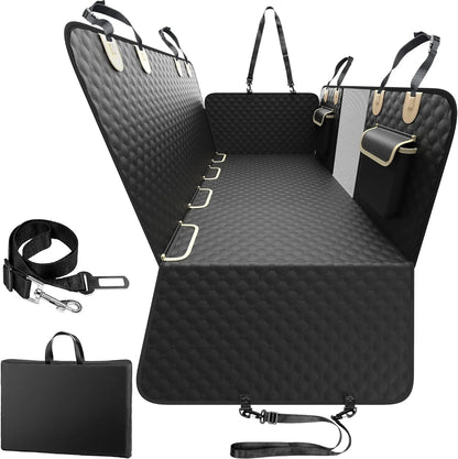 Dog Hammock for Car with Hard Bottom Dog Car Seat Cover for Back Seat Waterproof for Cars/Suv, Black